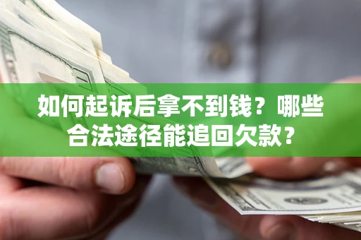 济南如何起诉后拿不到钱？哪些合法途径能追回欠款？