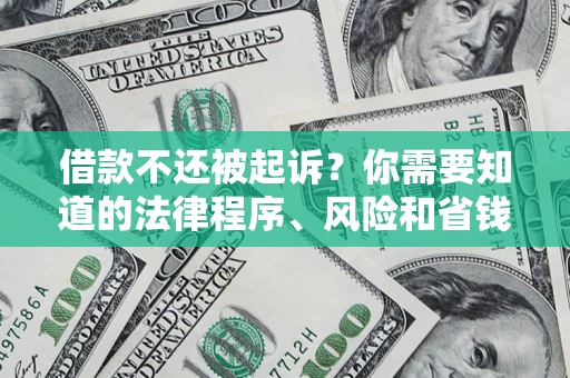 济南借款不还被起诉？你需要知道的法律程序、风险和省钱技巧